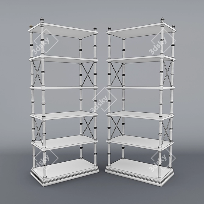 Classic Storage Racks 3D model image 2