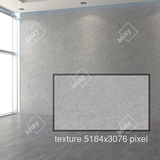 Title: Seamless Coarse Plaster Texture 3D model image 2