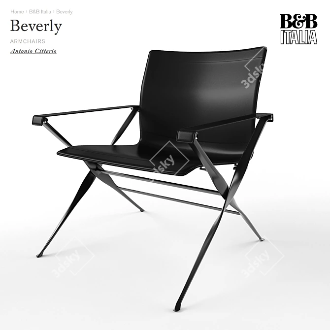 Luxury Comfort in Beverly Armchair 3D model image 1