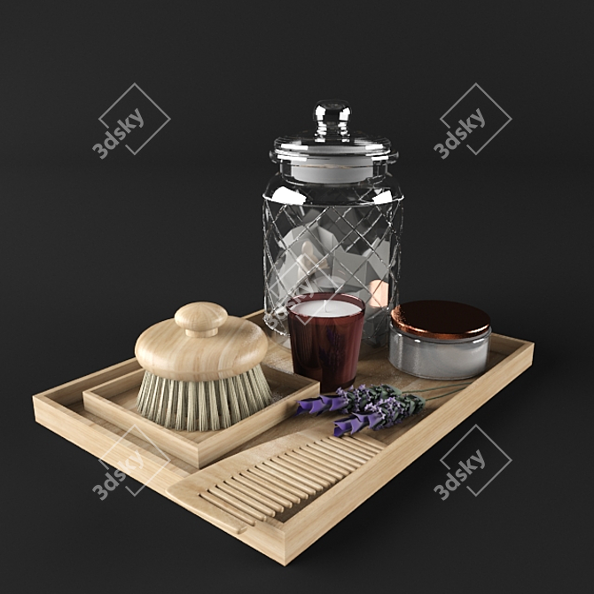 Essential Bathroom Accessories 3D model image 1