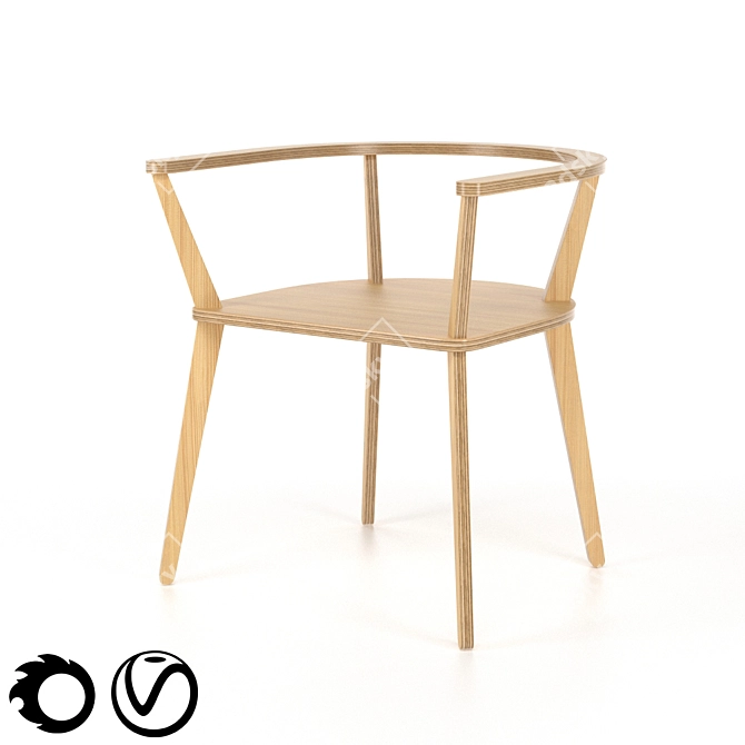 Unika Moblär Enköpings Chair 3D model image 1