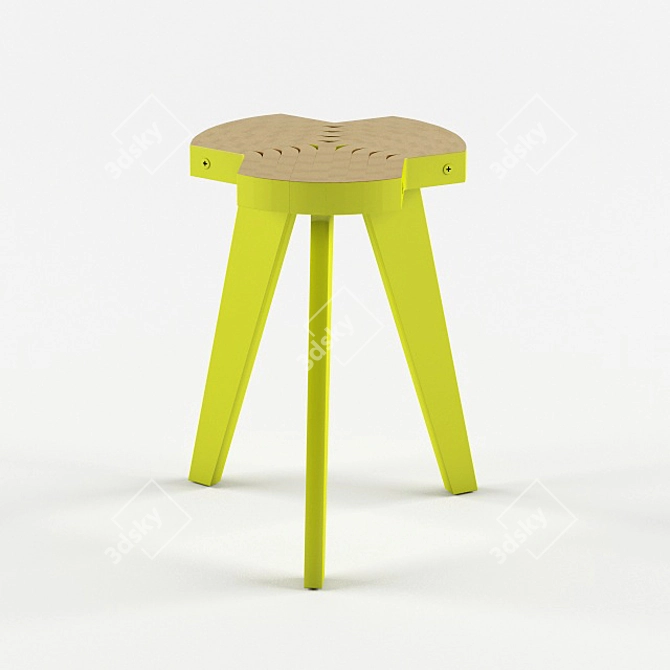 Bent Plywood Chair 3D model image 1