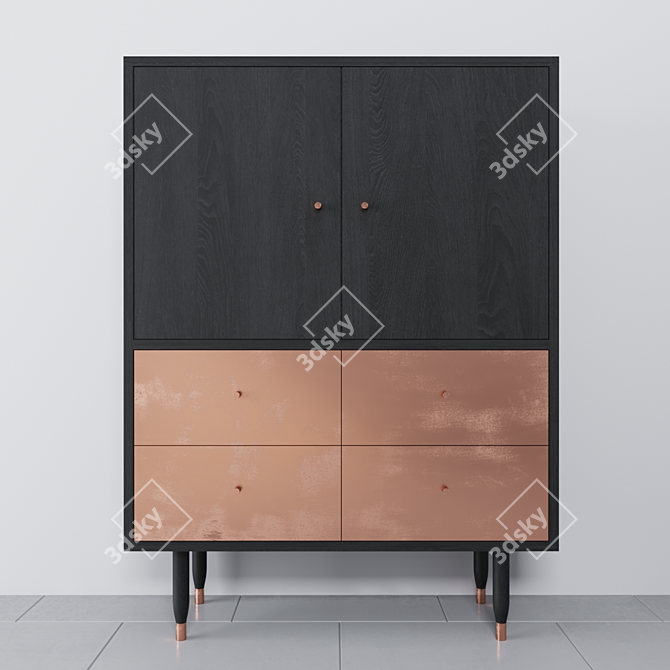 Midcentury Modern Cabinet - Gullfoss 3D model image 1