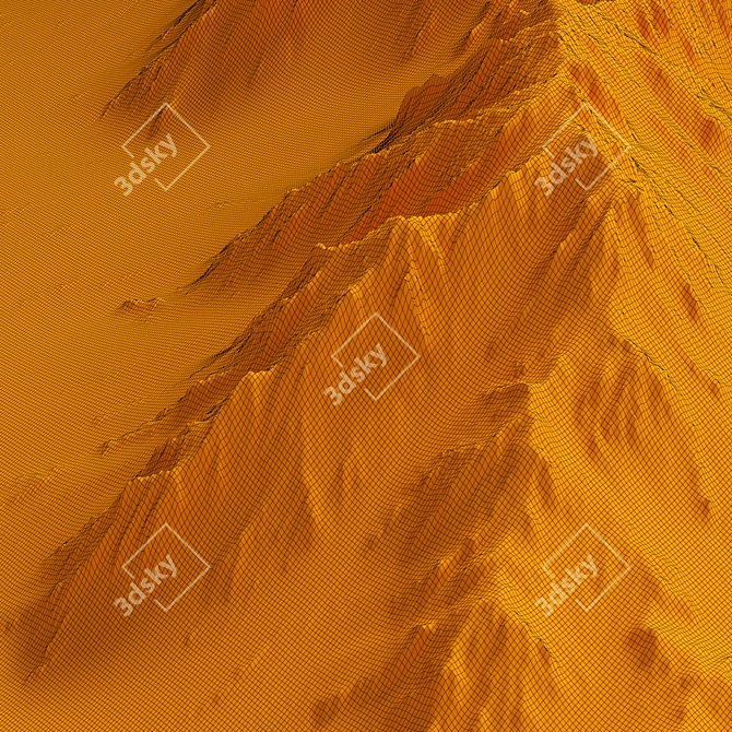 Majestic Mountain Peaks 3D model image 3