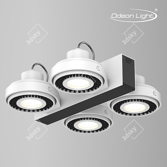 SATELIUM Ceiling Light: 3490/4C - Modern and Elegant 3D model image 1