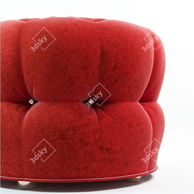 Elegant Round Ottoman 831: Plush Padding & Stylish Design 3D model image 2