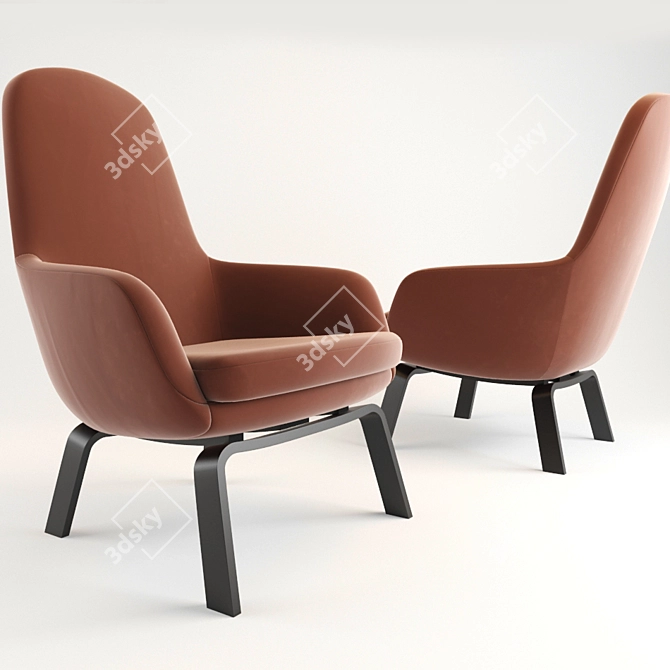 Modern Comfort: Era Lounge Chair 3D model image 2