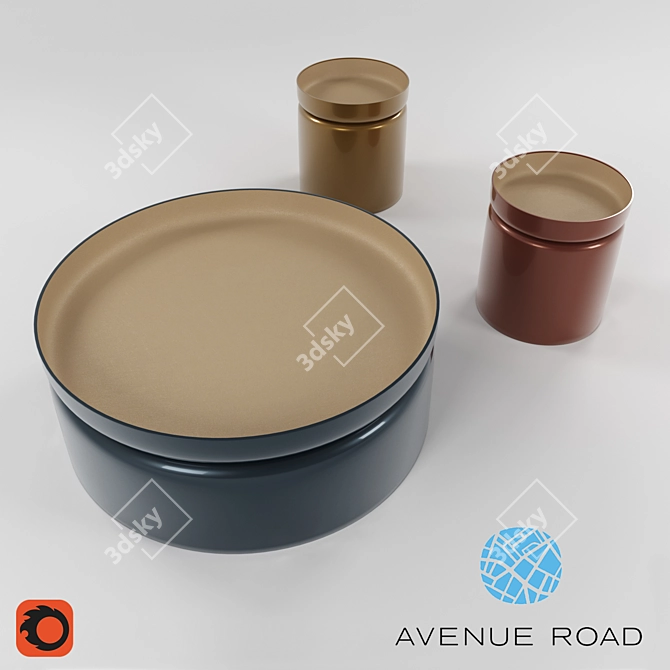 Modern FLEN Coffee & Corner Table 3D model image 1