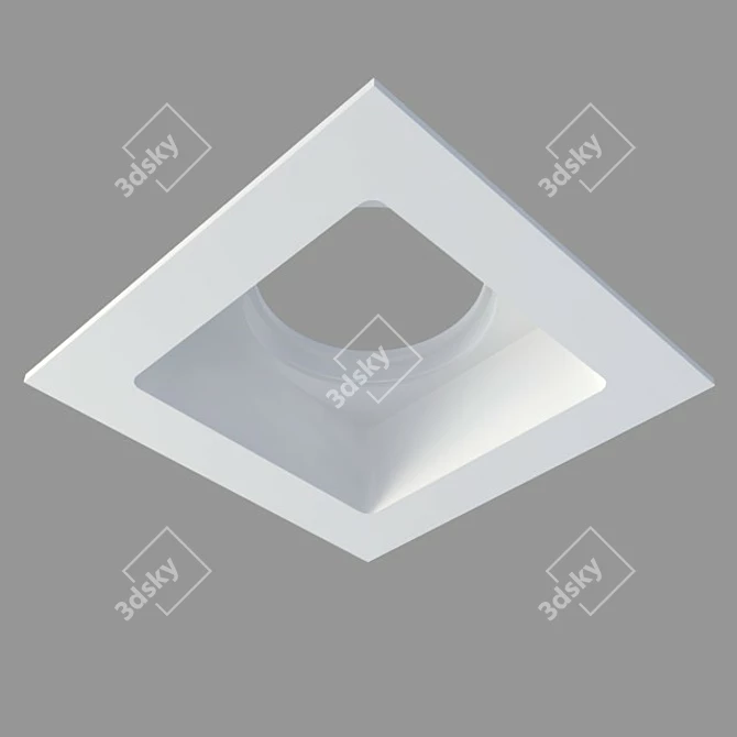 Customizable Recessed Ceiling Spotlight 3D model image 2