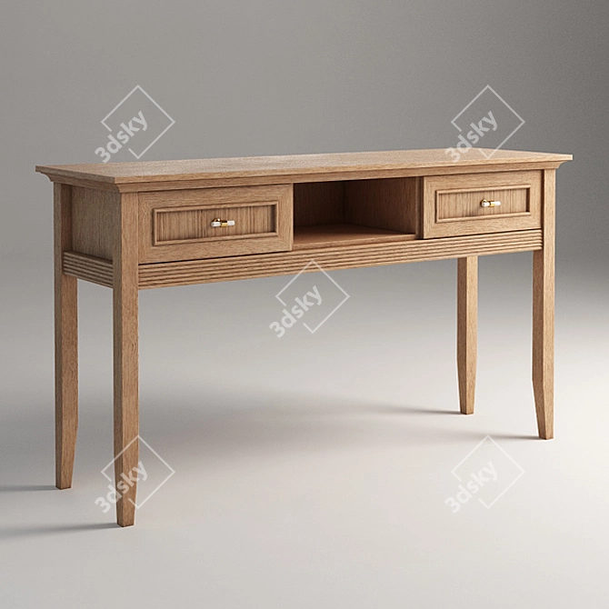 Gramercy Home Trevis Medium Console - Elegant and Functional 3D model image 1