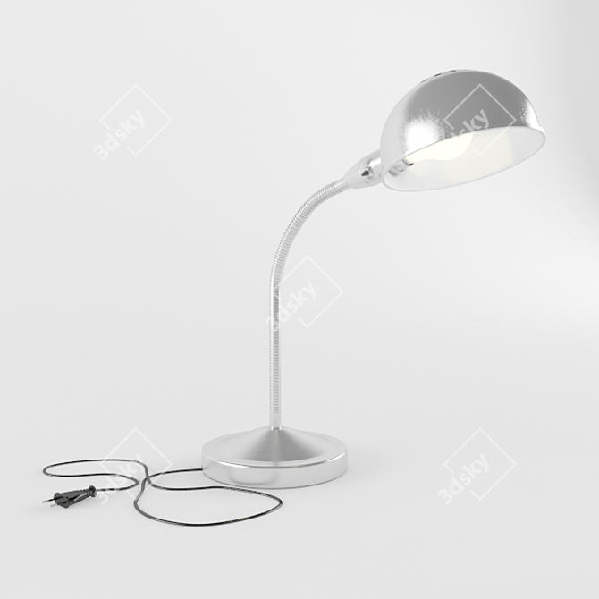 Sleek Chrome Table Lamp 3D model image 1
