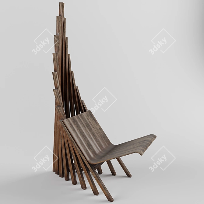 Elegance in Simplicity: Soonyoung Chair 3D model image 2