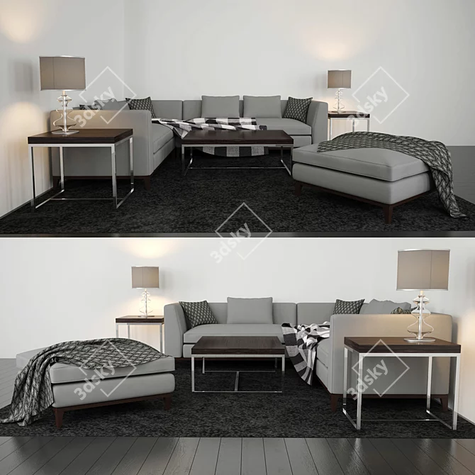 Corner Sofa: Luxurious Comfort 3D model image 1