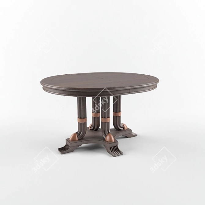 Oval Folding Table 3D model image 2