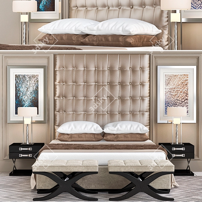 Elegant Dream Collection: Luxury Bedroom Furniture 3D model image 1