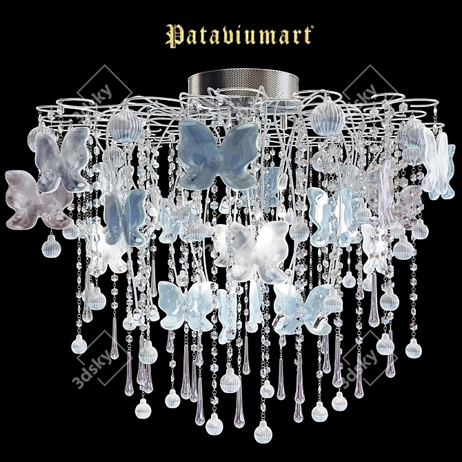 Pataviumart Ceiling Lights: Art Deco Glamour 3D model image 1