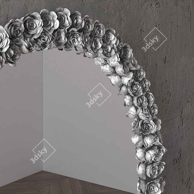 Galvanized Rose-Weathered Mirror 3D model image 2