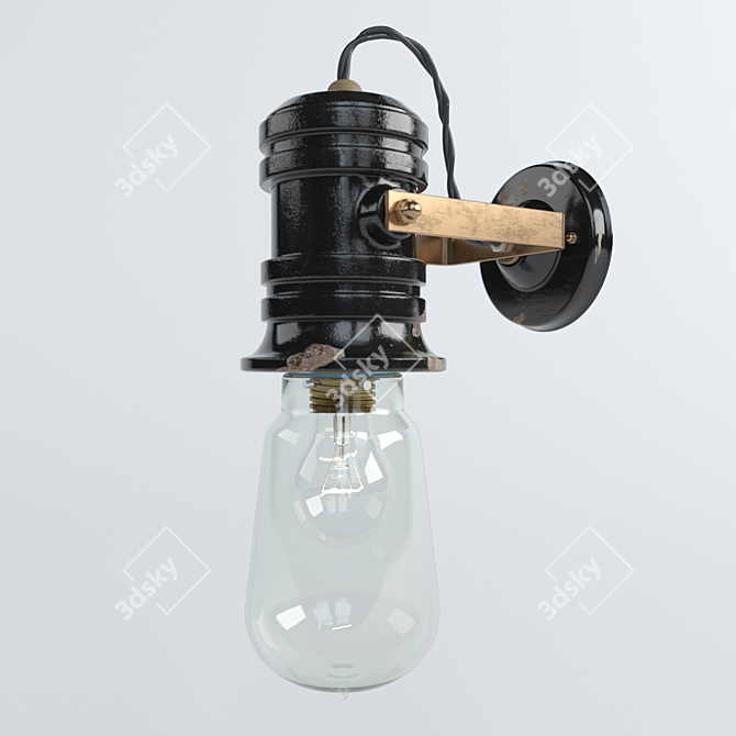 Rustic Chic Lighting Set: Ferroluce Retro Urban 3D model image 1