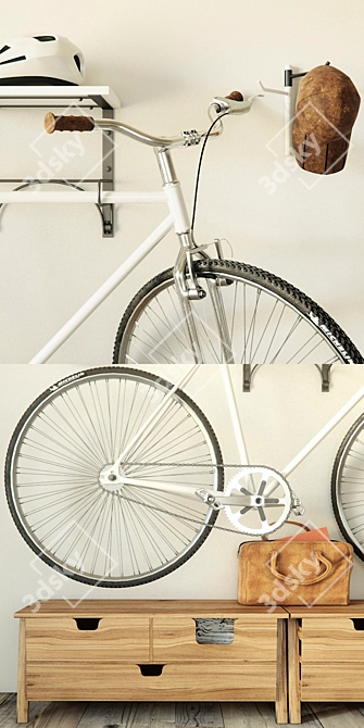 Sleek Bike Storage Solution 3D model image 2