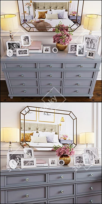 Clara Extra: Elegant Wood Dresser 3D model image 2