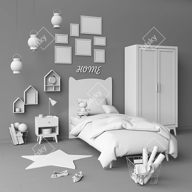 Maisons du Monde Children's Furniture and Toy Set 3D model image 3