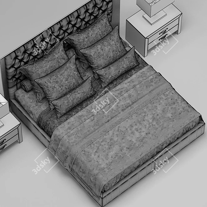 Elegant Kenya Bed: Rugiano 3D model image 3