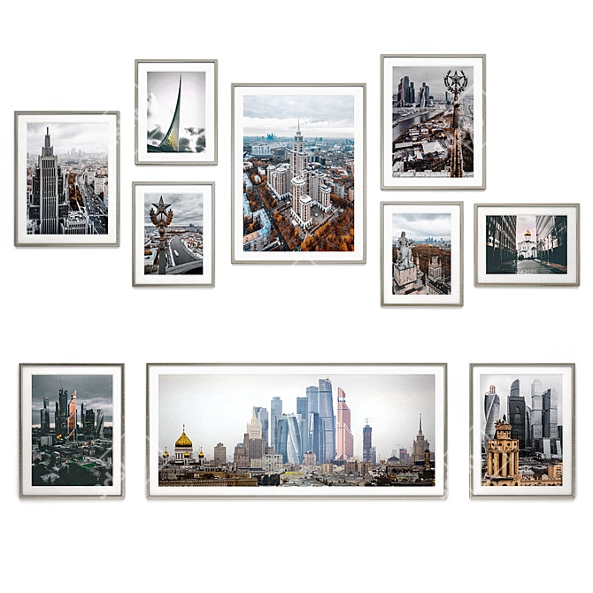 Moscow Cityscape Photography Set 3D model image 1