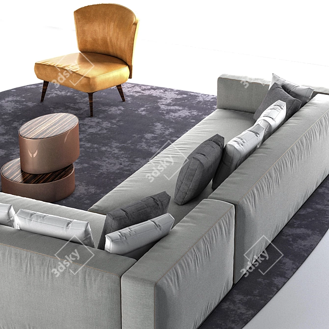 Luxury Minotti Sofa 3D model image 2