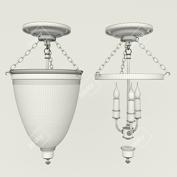 Chelsea Bell Jar Pendant 3D model image 2