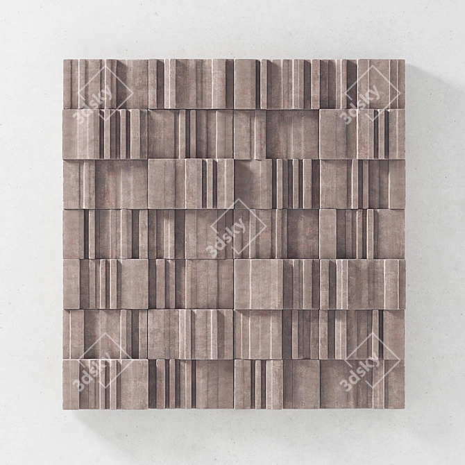 Polygon Stone Panel 3D model image 1