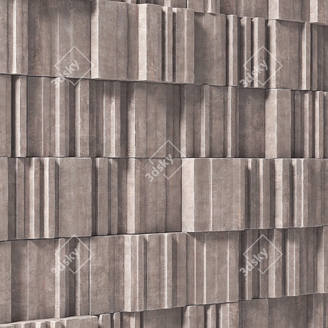 Polygon Stone Panel 3D model image 2