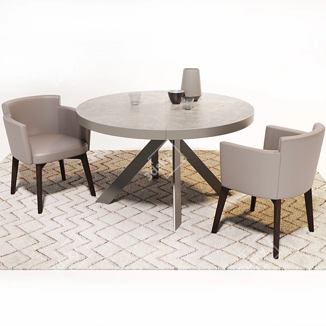 Elegant Dining Set: Tivoli & Venus 3D model image 1