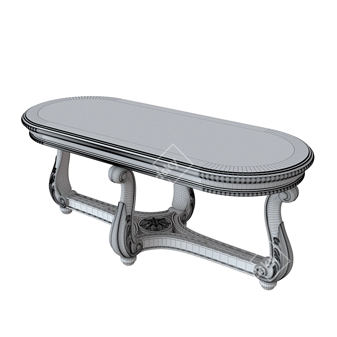 Galimberti Art-105: Classic Wooden Piano Table 3D model image 3