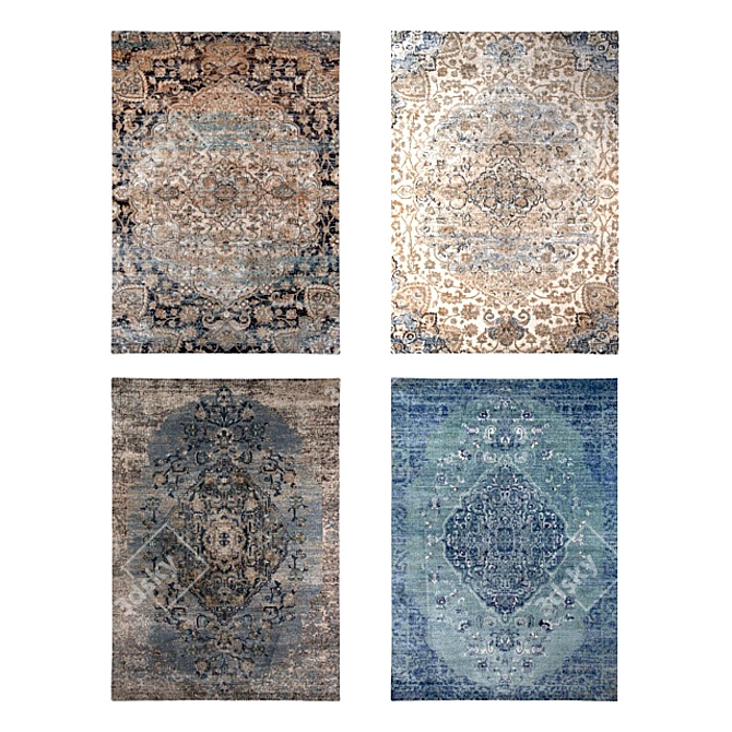 Momeni Amelia Collection: Elegant Rugs Couples Classic Colors 3D model image 3