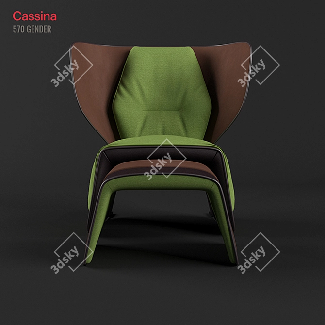 570 Gender Armchair: Elegant Comfort 3D model image 2