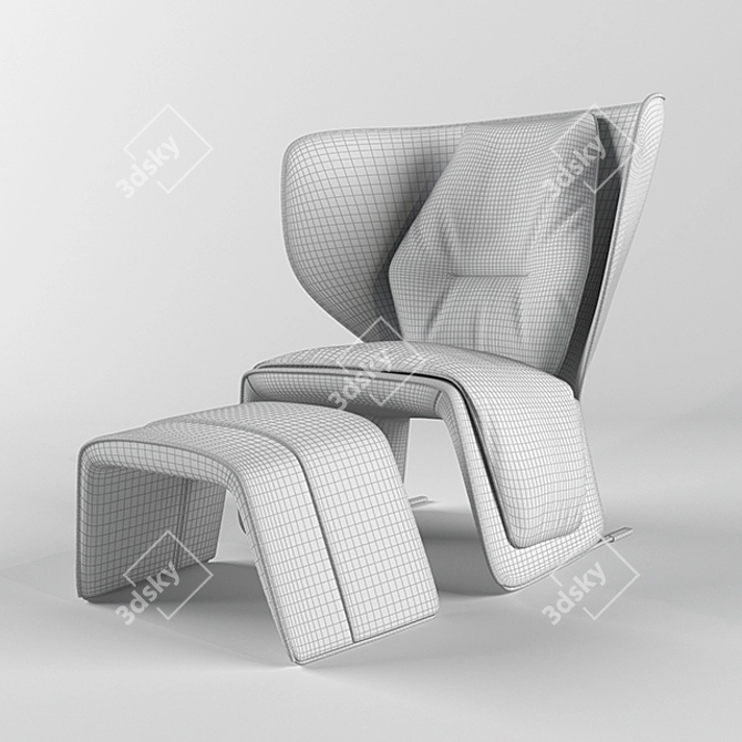 570 Gender Armchair: Elegant Comfort 3D model image 3