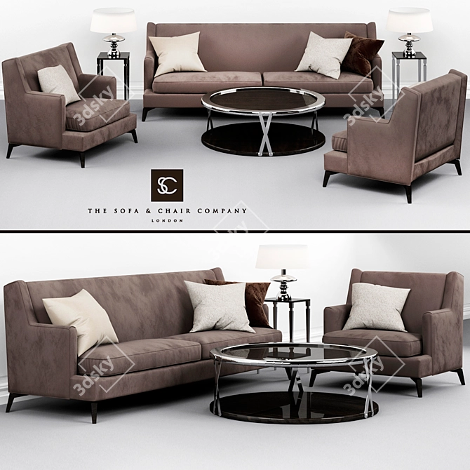  Elegant Enzo Collection: Luxurious Sofas & Armchairs 3D model image 1