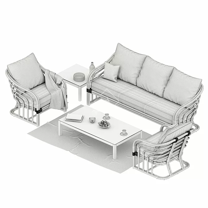 Comfortable Casa Gran Sofa 3D model image 3