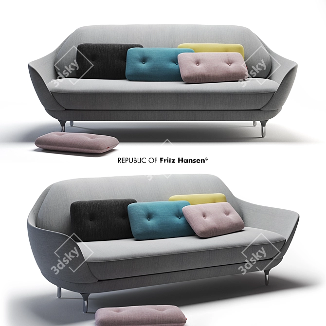 Modern Elegance: Favn Sofa by Fritz Hansen 3D model image 1