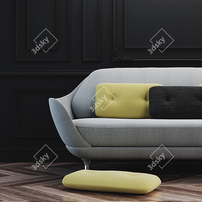 Modern Elegance: Favn Sofa by Fritz Hansen 3D model image 2