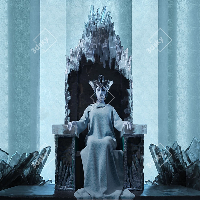 Frozen Ice Queen Throne 3D model image 1