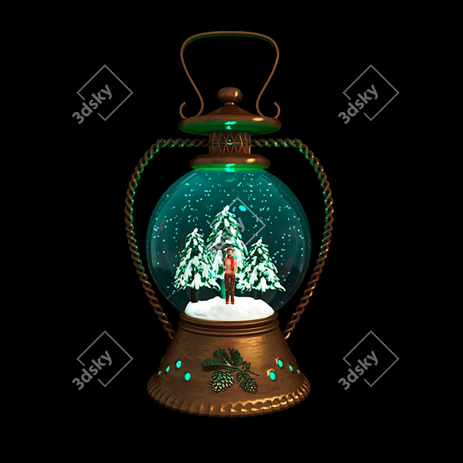 Narnia Snow Globe Lamp 3D model image 1