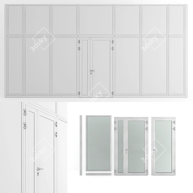 Title: NAYADA Glass Fireproof Doors & Partitions 3D model image 3