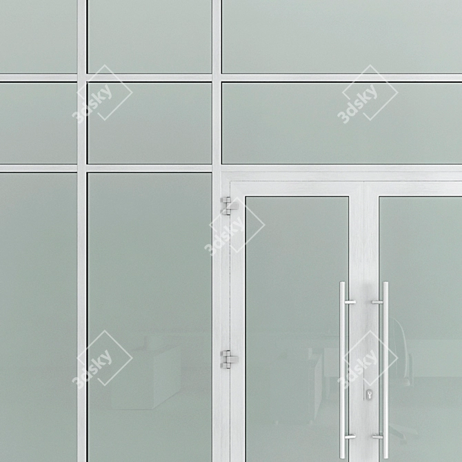 Title: Nayada Glass Fire Doors 3D model image 2