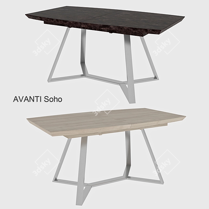 Avanti Soho Dining Table: Transforming Elegance 3D model image 1