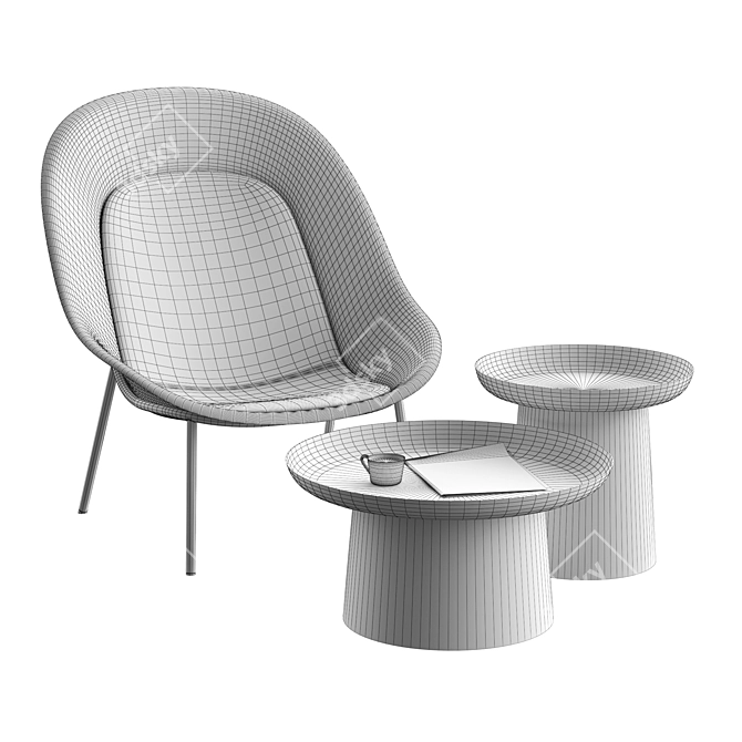 Modern Nook Chair: Devorm's Stylish Seating 3D model image 3
