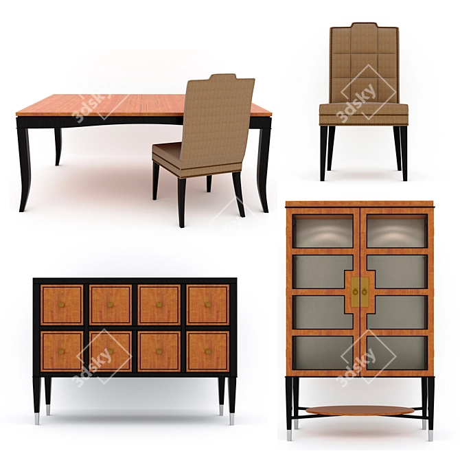 Fine House 6002 Series: Elegant Chinese Furniture 3D model image 1