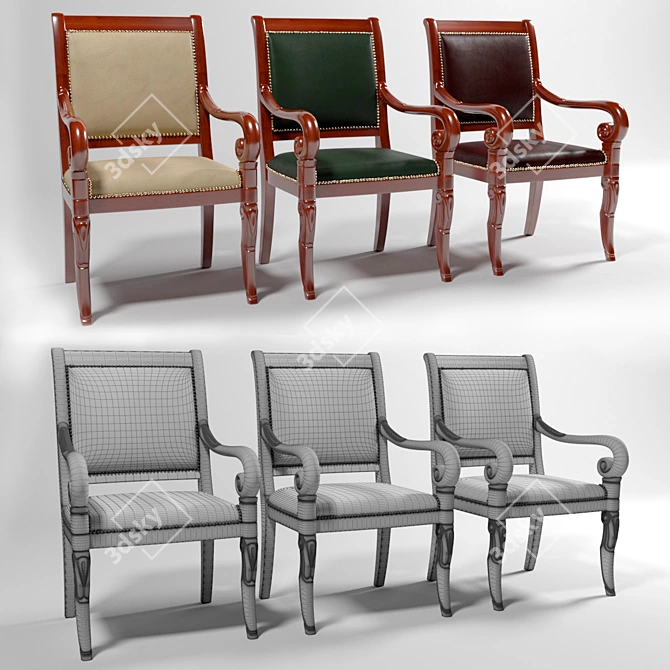 Monarch Executive Director Chair 3D model image 2