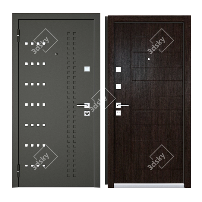 Arne Entrance Metal Door 3D model image 3