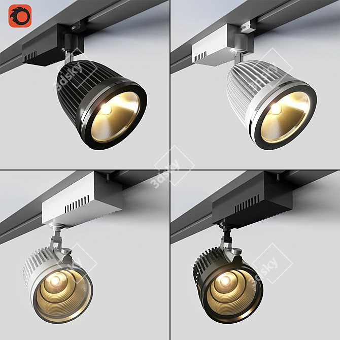 Neolight Track Light Kit - Illuminate with Style! 3D model image 1